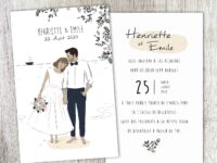 Faire-part de mariage (12 x 17cm)