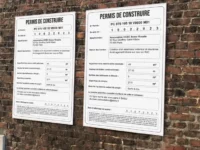 Panneau Permis de Construire 80x120 cm (personnalisable)