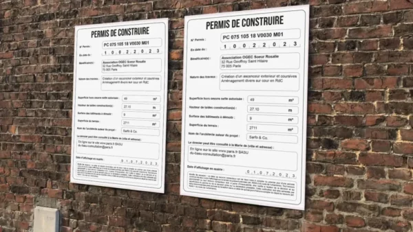 Panneau Permis de Construire 80x120 cm (personnalisable)